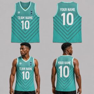 Custom Blue White Wave Striped Pattern Basketball Jersey - BKB030