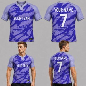 Custom Purple Rugged Pattern Football Jersey – FOT004