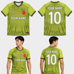 Custom Green Spots Pattern Soccer Jersey – SOC034