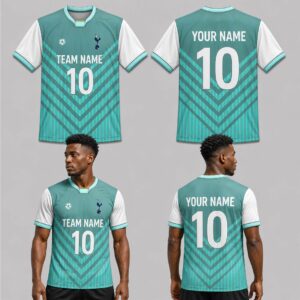Custom Blue White Wave Striped Pattern Soccer Jersey – SOC060