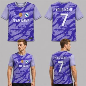 Custom Purple Rugged Pattern Soccer Jersey – SOC067