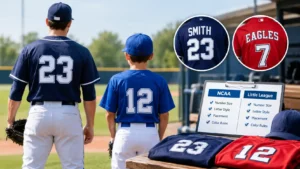 Baseball Uniform Numbers and Lettering: NCAA, High School and Little League Rules