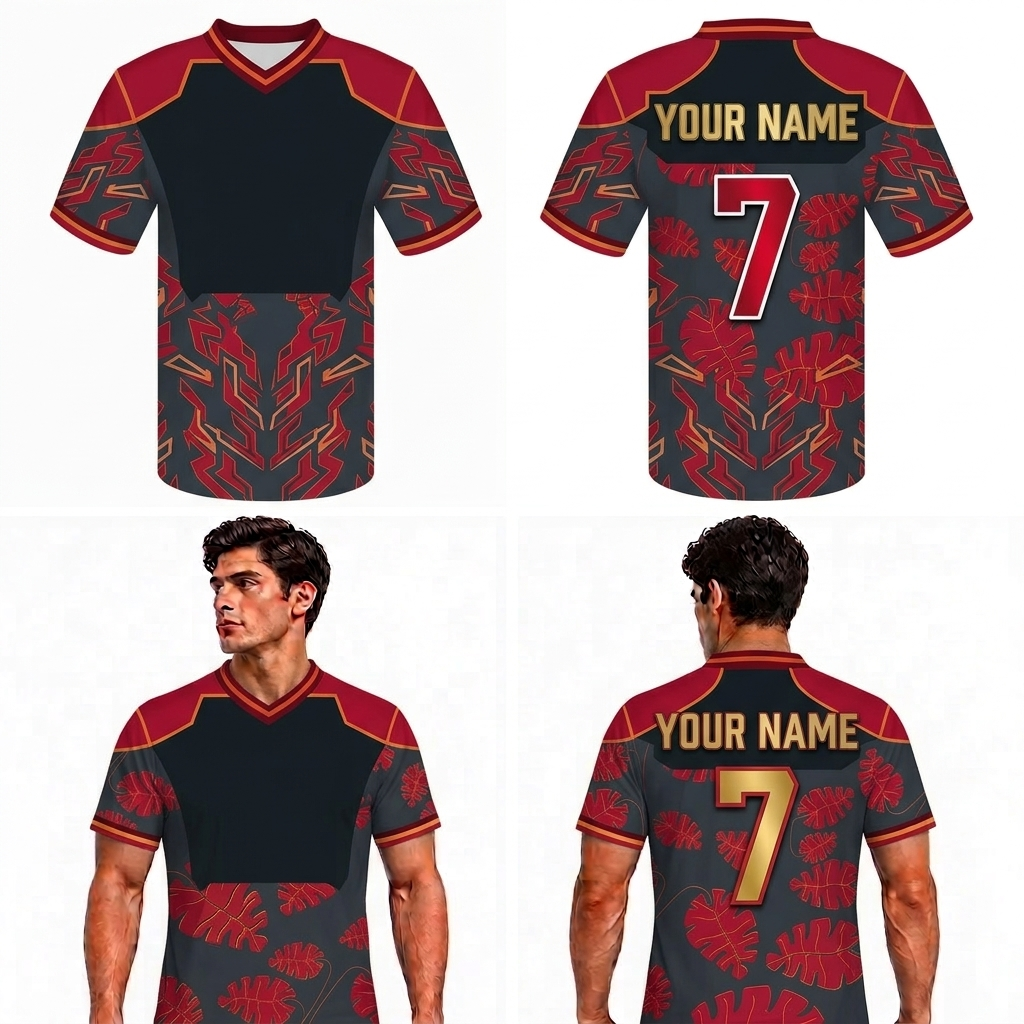custom autumn nature adult youth football jersey