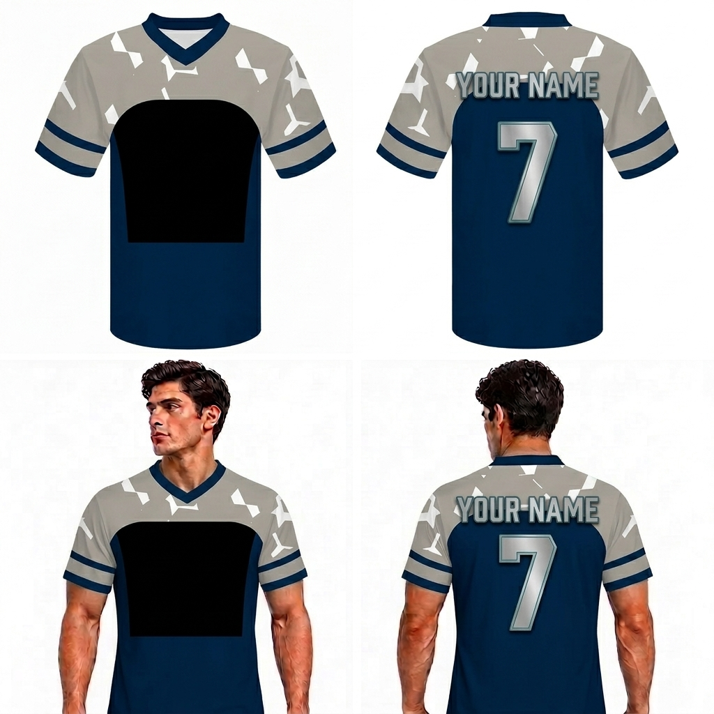 custom geometric abstract adult youth football jersey