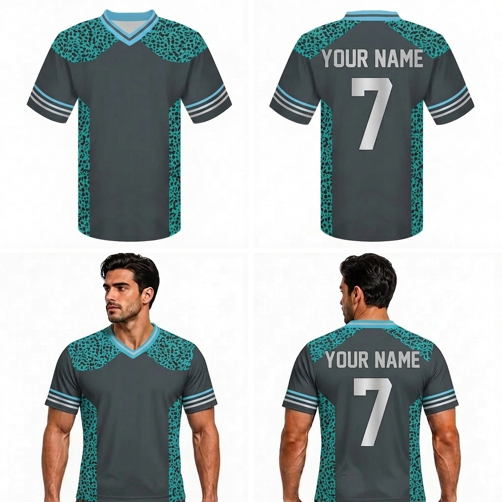 custom leopard animals adult youth football jersey