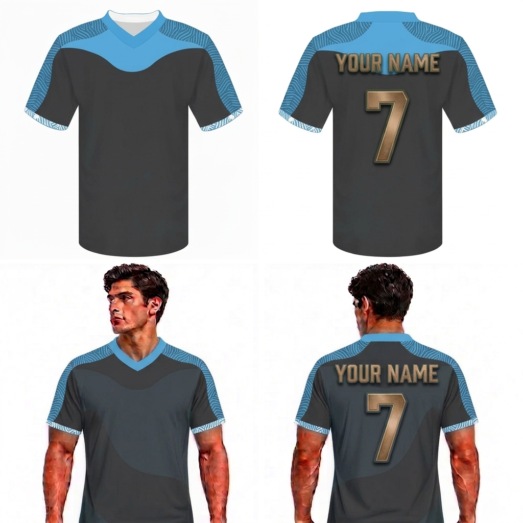 custom semi wave abstract adult youth football jersey