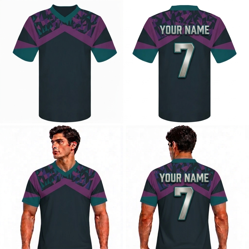 custom triangle abstract adult youth football jersey