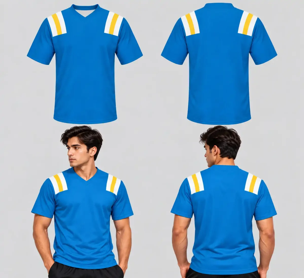 Azure Fusion Unisex Custom Football Jersey