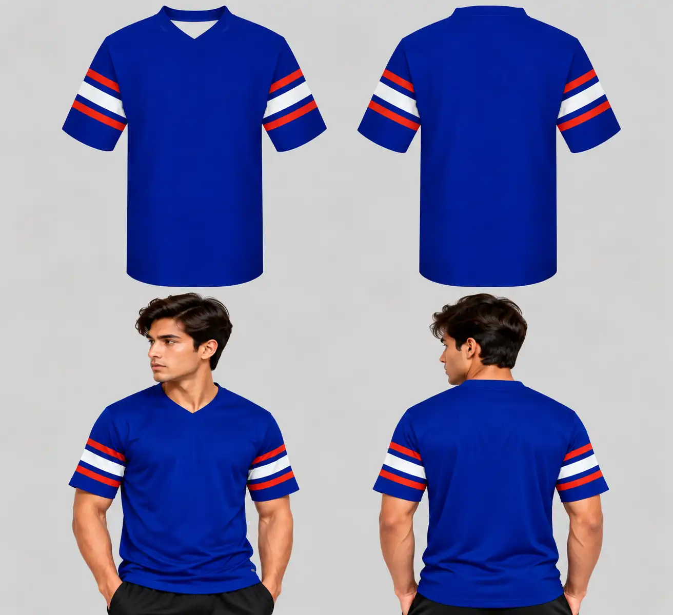 Cerulean Strike Unisex Custom Football Jersey