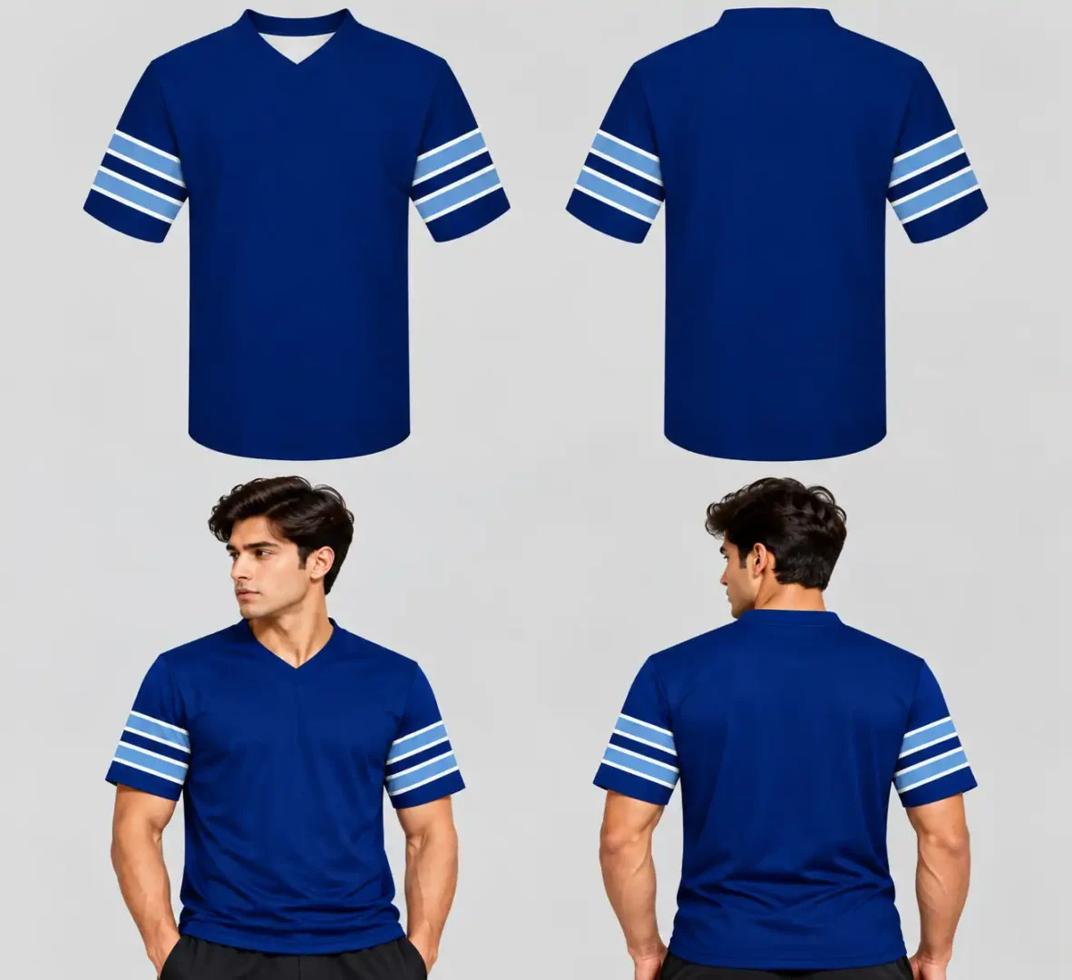 Cerulean Unisex Custom Football Jersey
