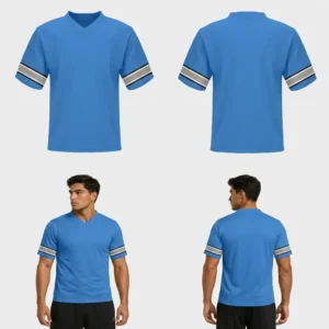 Classic Cool Blue Custom Football Jersey