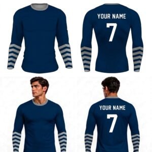 Custom Bottom Arms Design Adult Youth Long Sleeve Compression Shirts