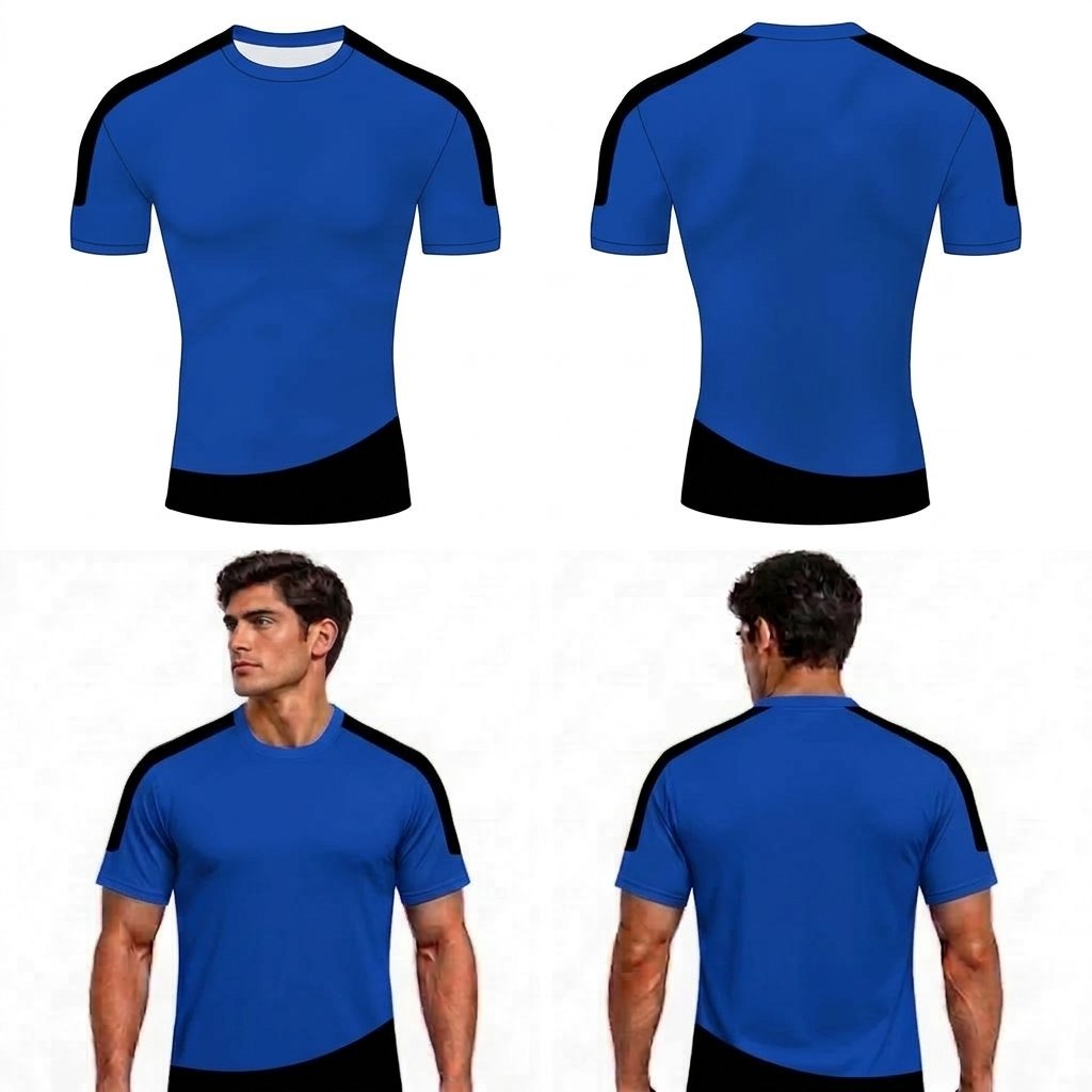 Custom Bottom Stripe Solids Adult Youth Short Sleeve Compression Shirts