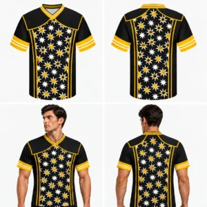 Custom Colorful Stars Adult Youth Football Jersey-optimized