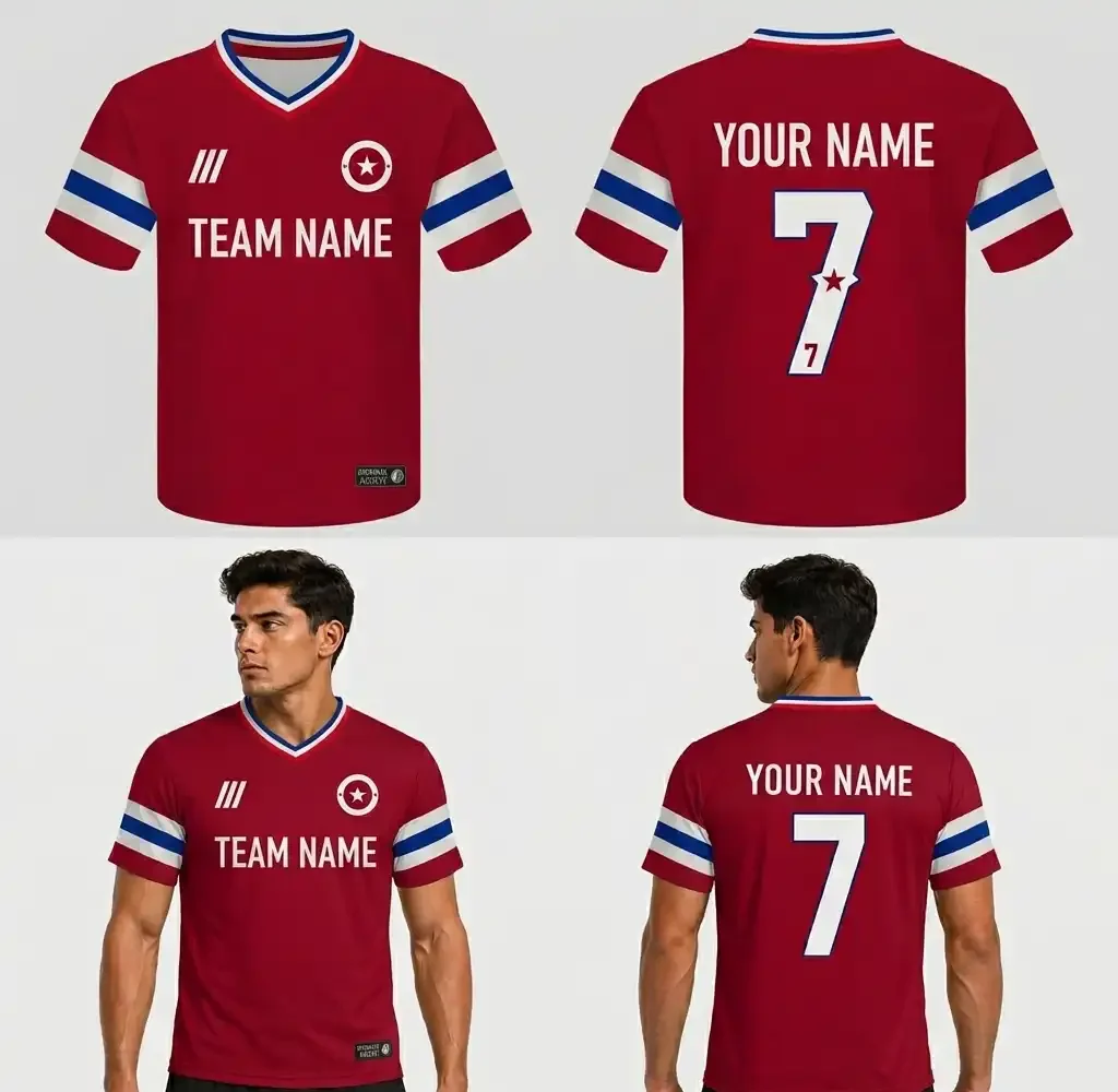 Custom Crimson Youth Football Jersey