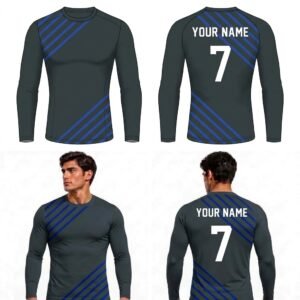 Custom Diagonal Lines Adult Youth Long Sleeve Compression Shirts (2)