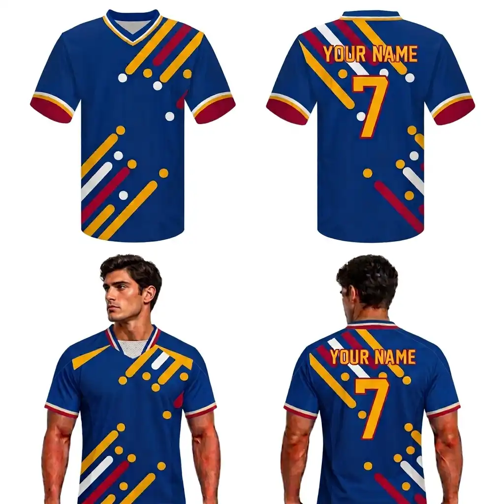 Custom Diagonal Lines Dots Adult Youth Football Jersey (2)-optimized