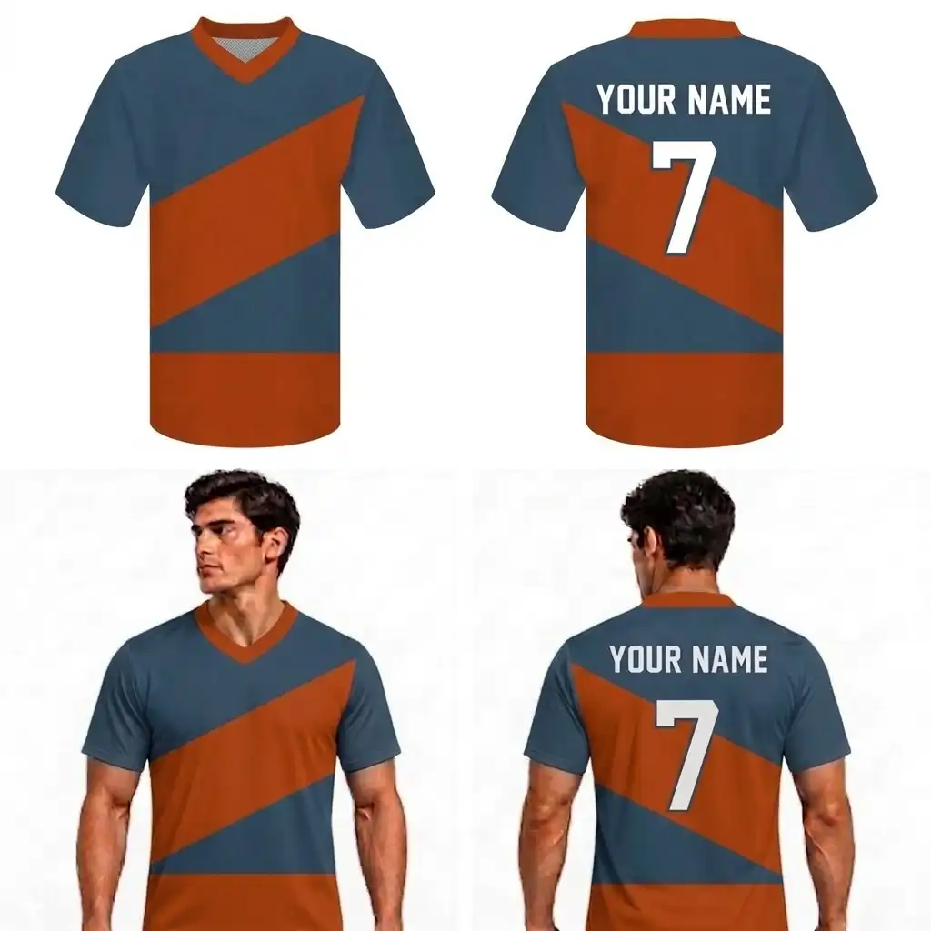 Custom Diagonal Solids Adult Youth Football Jersey-optimized