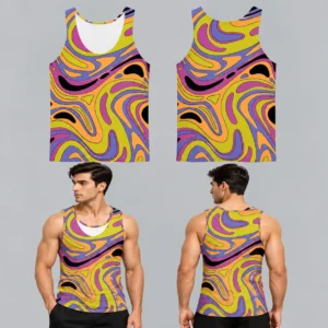 Custom Elegant Abstract Design Unisex Track Sleeveless Shirt