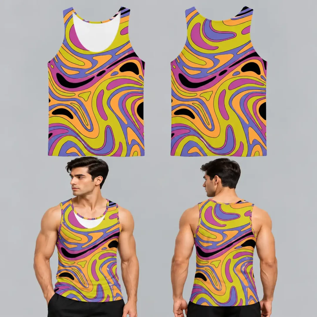 Custom Elegant Abstract Design Unisex Track Sleeveless Shirt