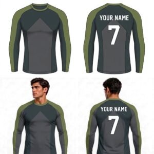 Custom Elegant Solids Adult Youth Long Sleeve Compression Shirts