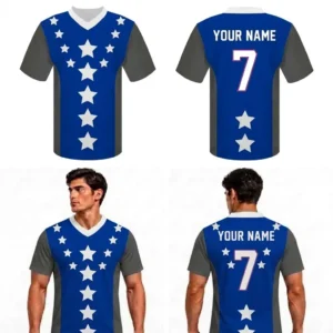 Custom Elegant Stars Design Adult Youth Football Jersey-optimized