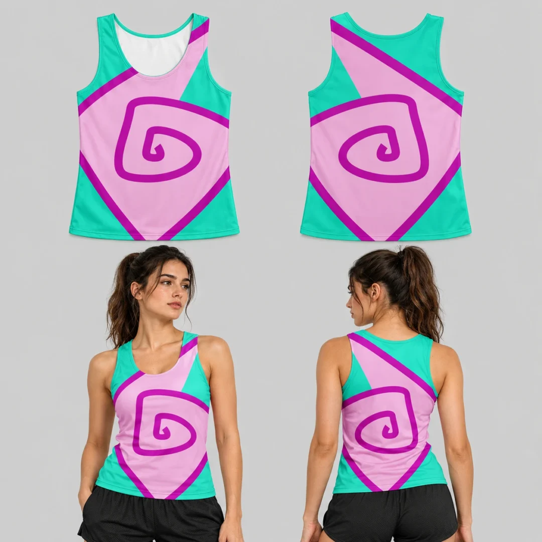 Custom Endless Round Adult & Youth Unisex Track Sleeveless Shirt