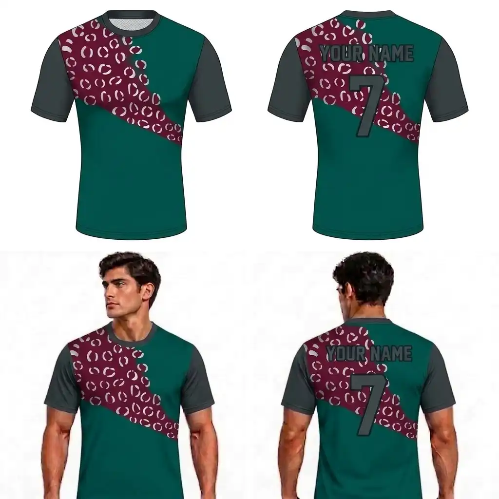 Custom Footprint Adult Youth Compression Football Shirt-optimized