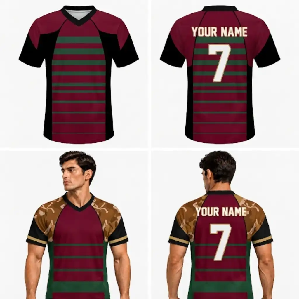 Custom Horizontal Stripes Adult Youth Football Jersey