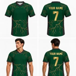 Custom Lightning Nature Adult Youth Football Jersey-optimized
