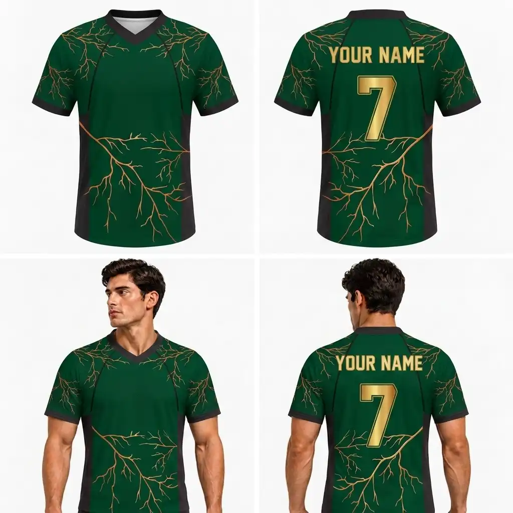 Custom Lightning Nature Adult Youth Football Jersey-optimized