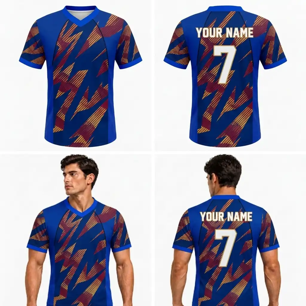 Custom Lightning Shapes Adult Youth Football Jersey-optimized
