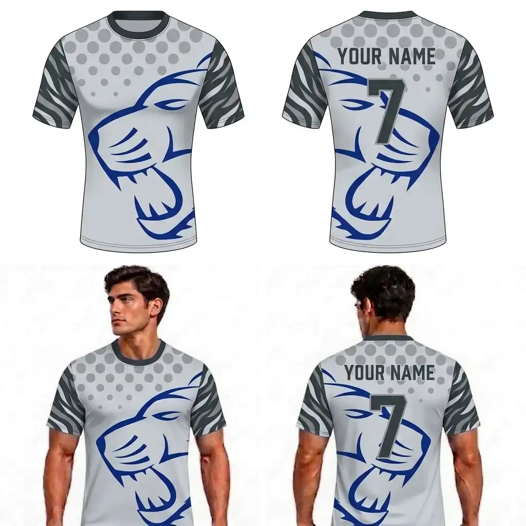 Custom Lion Design Adult Youth Compression Football Shirt-optimized