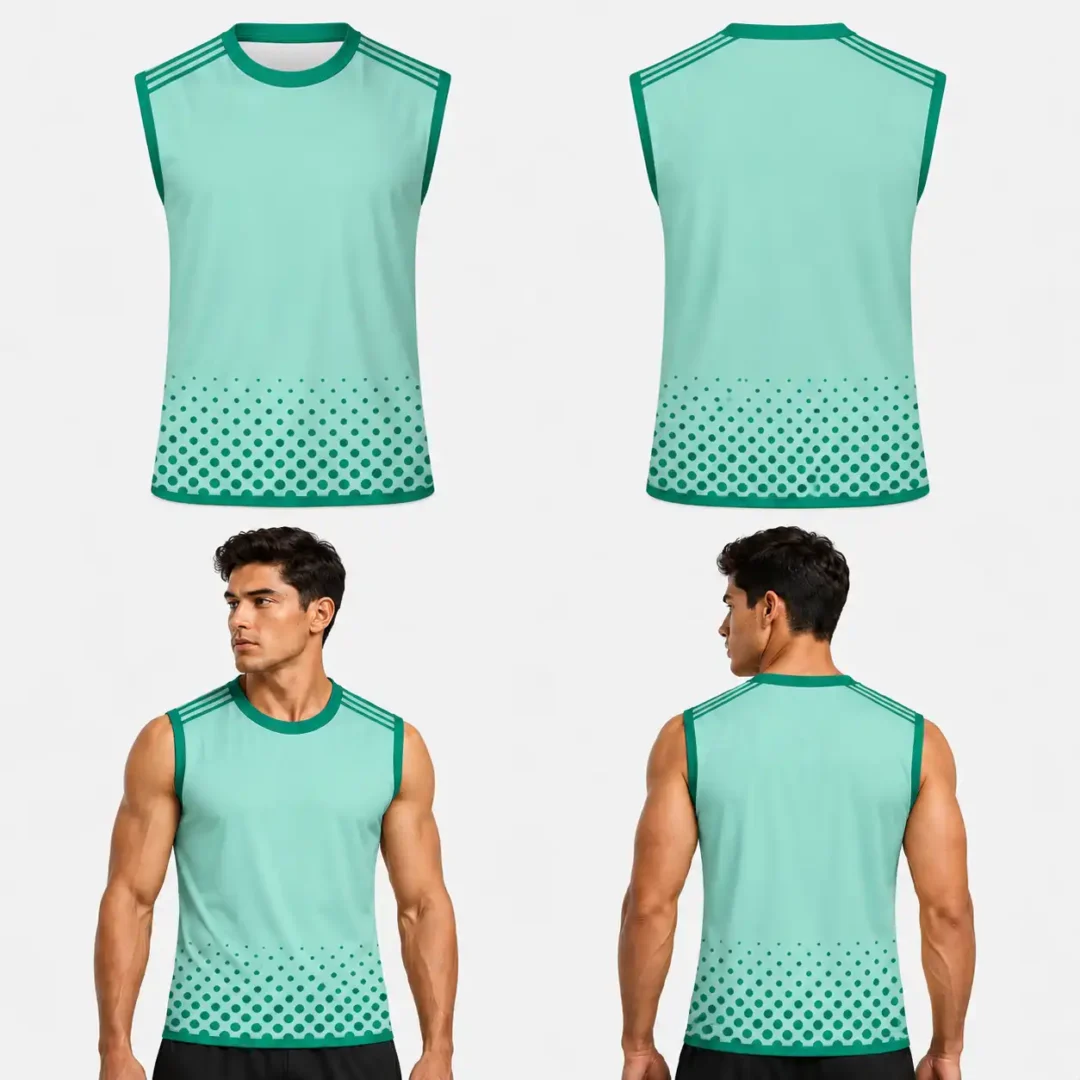 Custom Mint Green Unisex Sleeveless Shirt