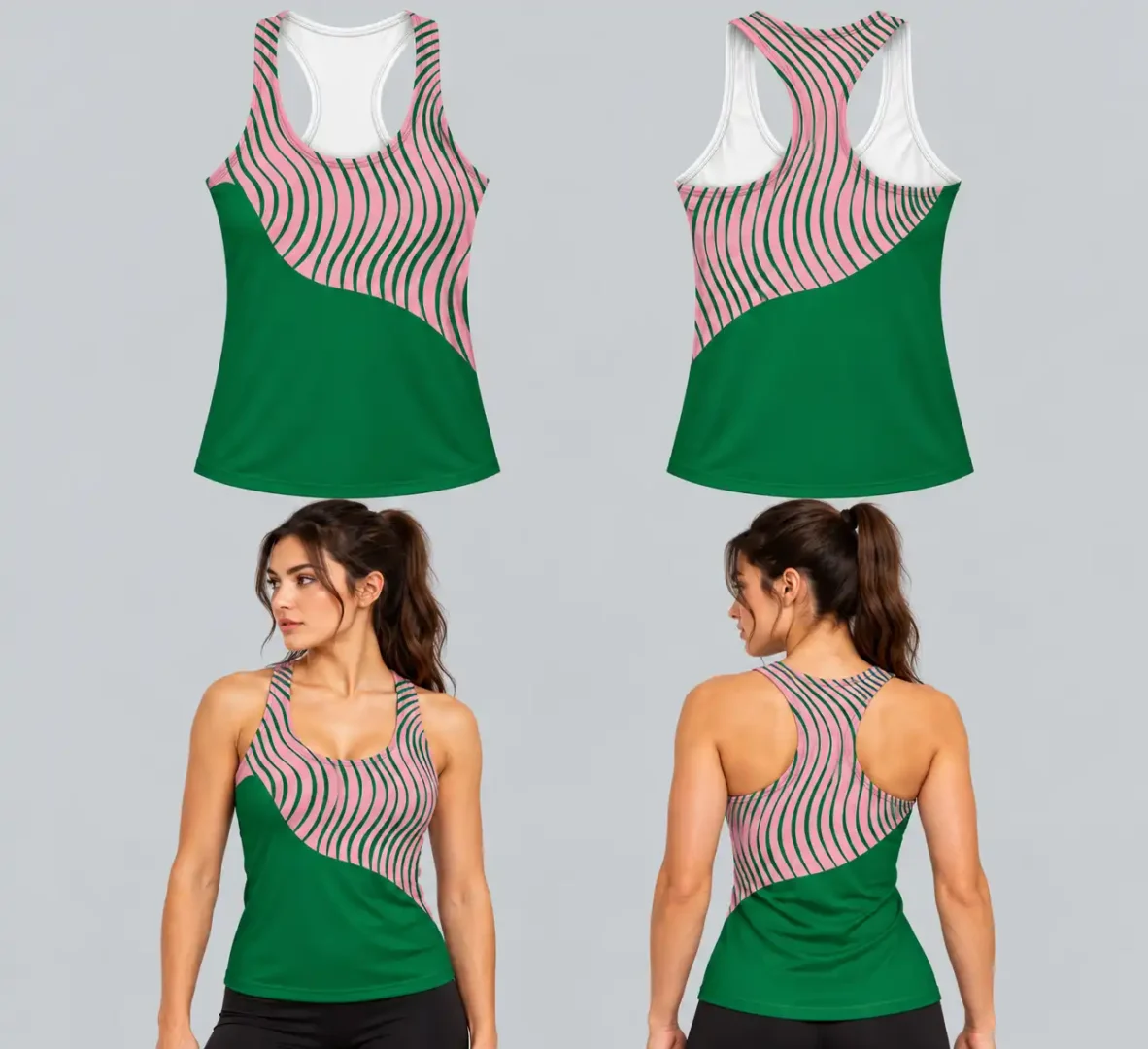 Custom New Track Racerback Sleeveless Shirts Style 2
