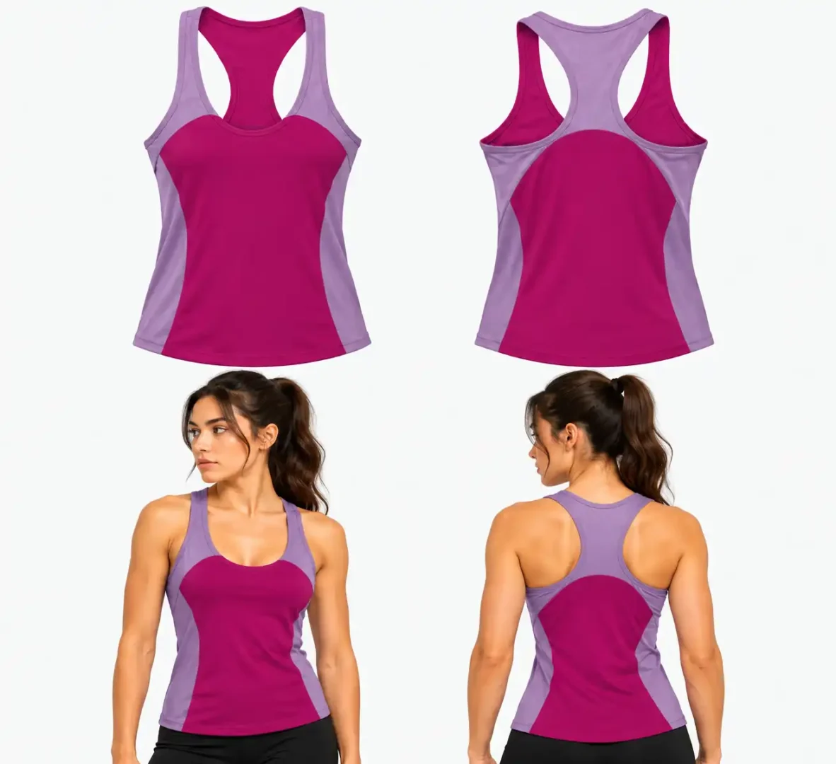 Custom New Track Racerback Sleeveless Shirts Style 5