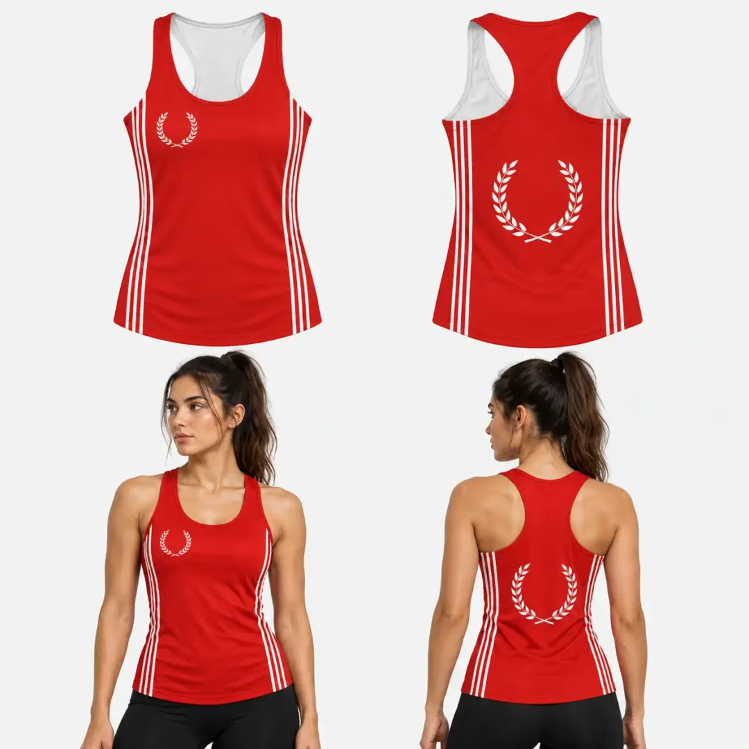 Custom New Track Vector Racerback Sleeveless Shirt