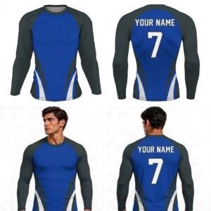 Custom Plain Solids Adult Youth Long Sleeve Compression Shirts