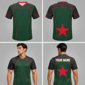 Custom Red Stars Adult Youth Football Jersey