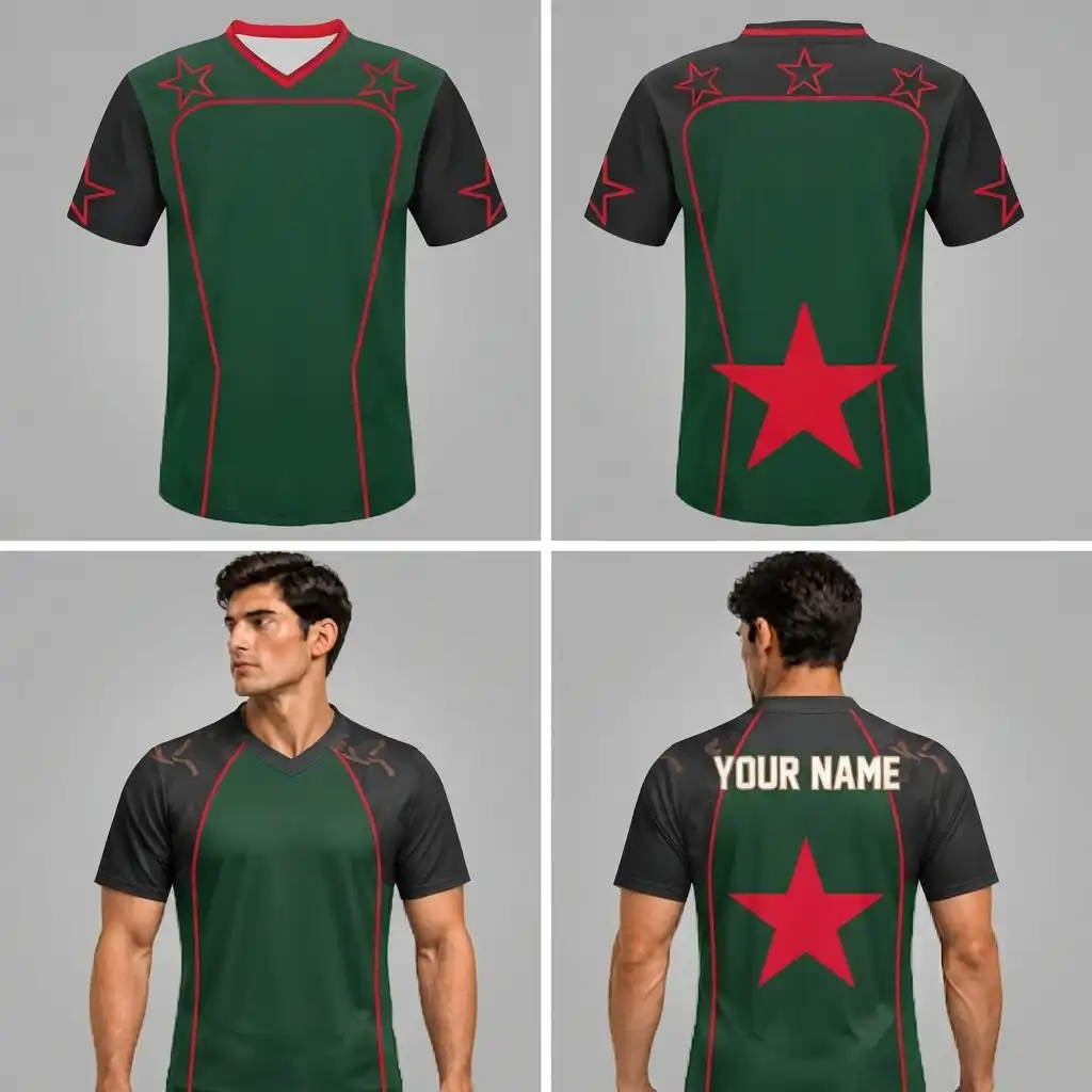 Custom Red Stars Adult Youth Football Jersey