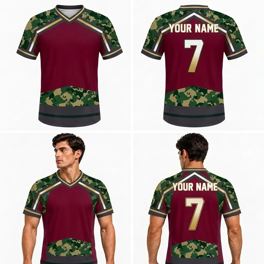 Custom Refined Camo Adult Youth Football Jersey-optimized