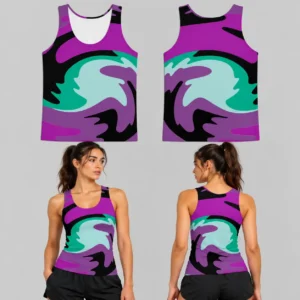 Custom Round Layers Abstract Unisex Track Sleeveless Shirt