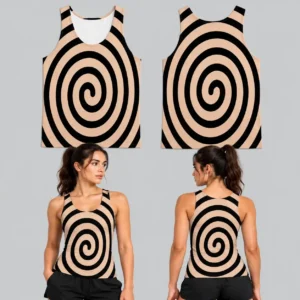 Custom Round Round Unisex Track Sleeveless Shirt