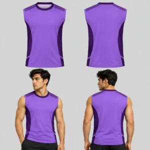 Custom Strong Violet Unisex Sleeveless Shirt