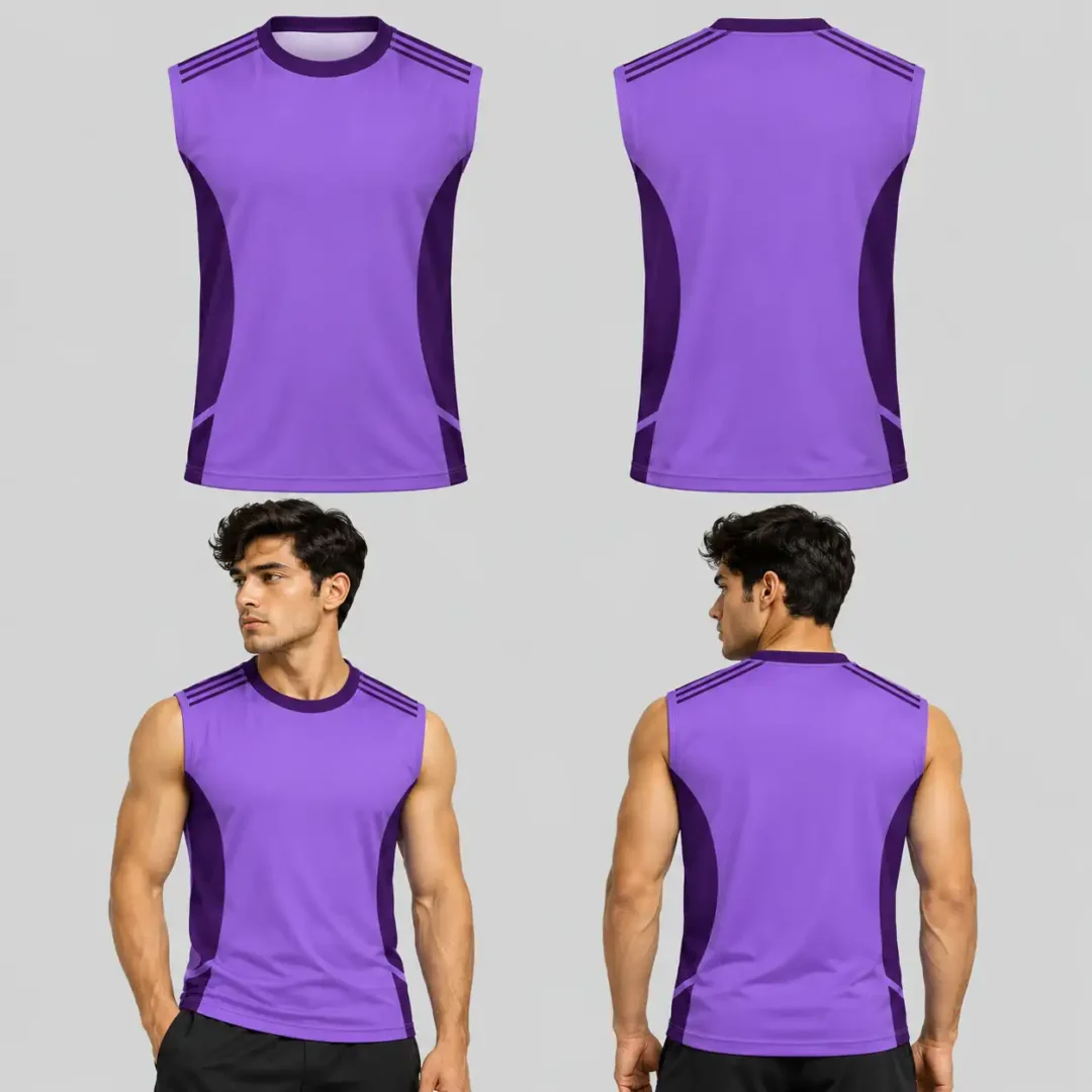 Custom Strong Violet Unisex Sleeveless Shirt