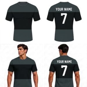 Custom Top Bottom Stripe Adult Youth Short Sleeve Compression Shirts