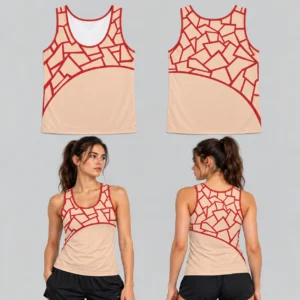 Custom Top Side Abstract Unisex Track Sleeveless Shirt