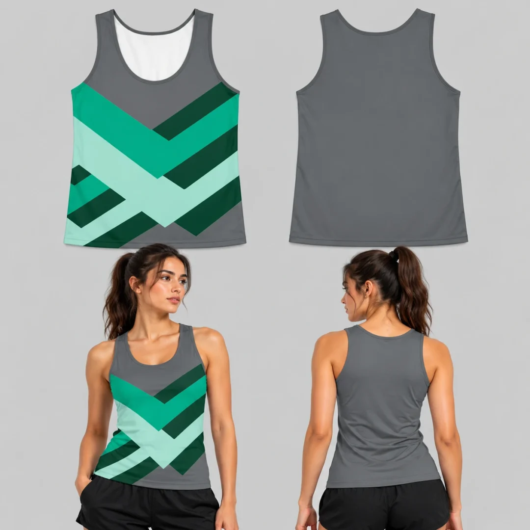 Custom V Shape Adult & Youth Unisex Track Sleeveless Shirt