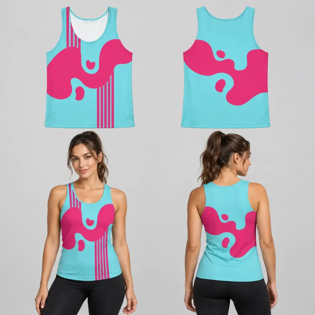 Custom Vertical Lines Adult & Youth Unisex Track Sleeveless Shirt