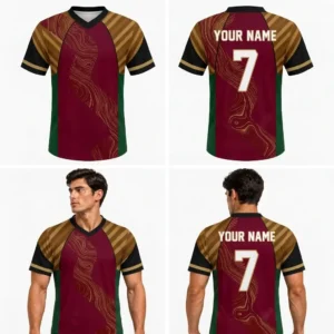 Custom Wavy Abstract Adult Youth Football Jersey